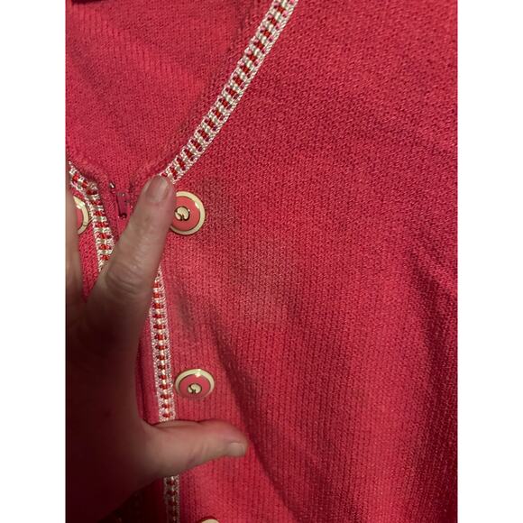 St. John Pink Cardigan Sweater - Picture 5 of 5